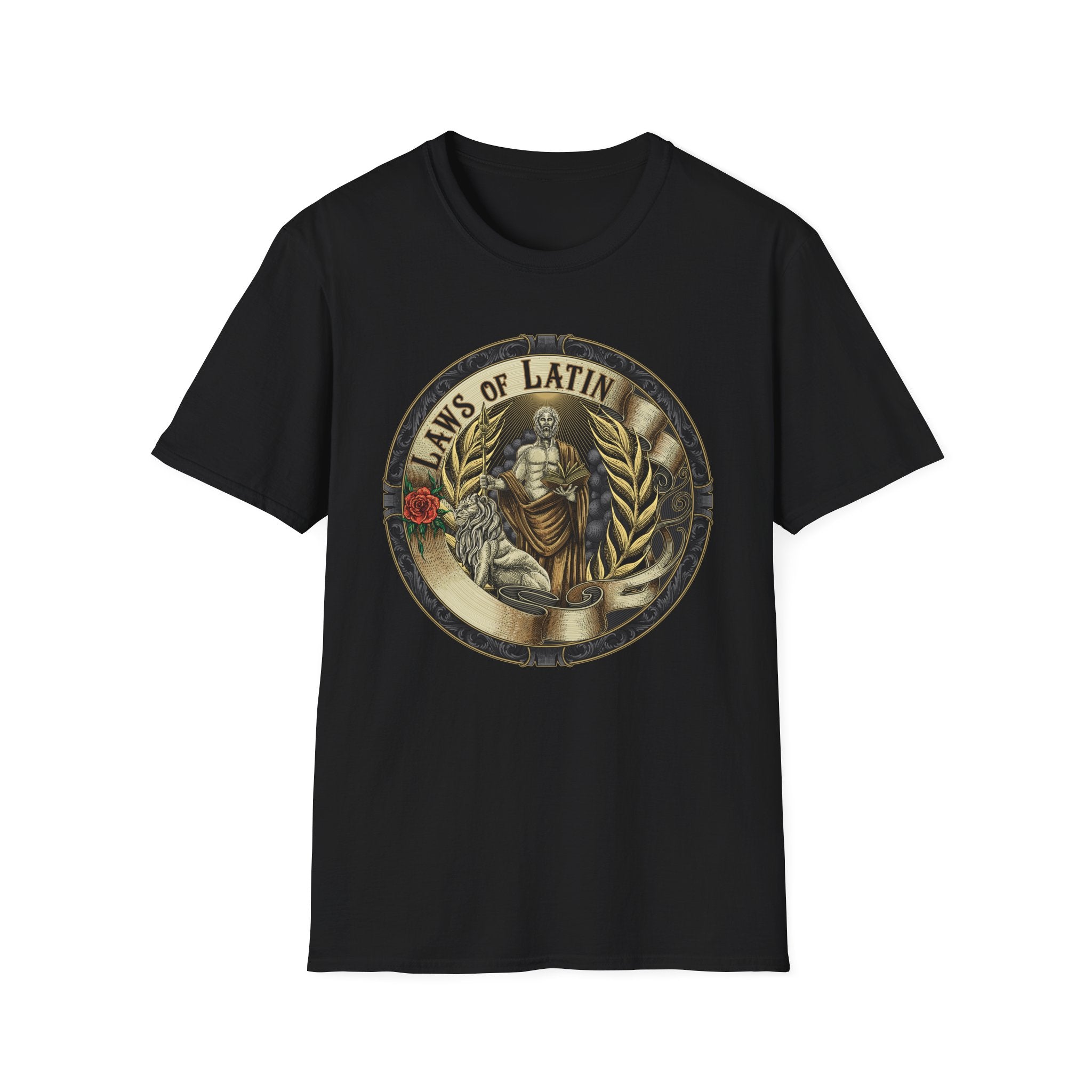 Laws of Latin Sleek Black Tee