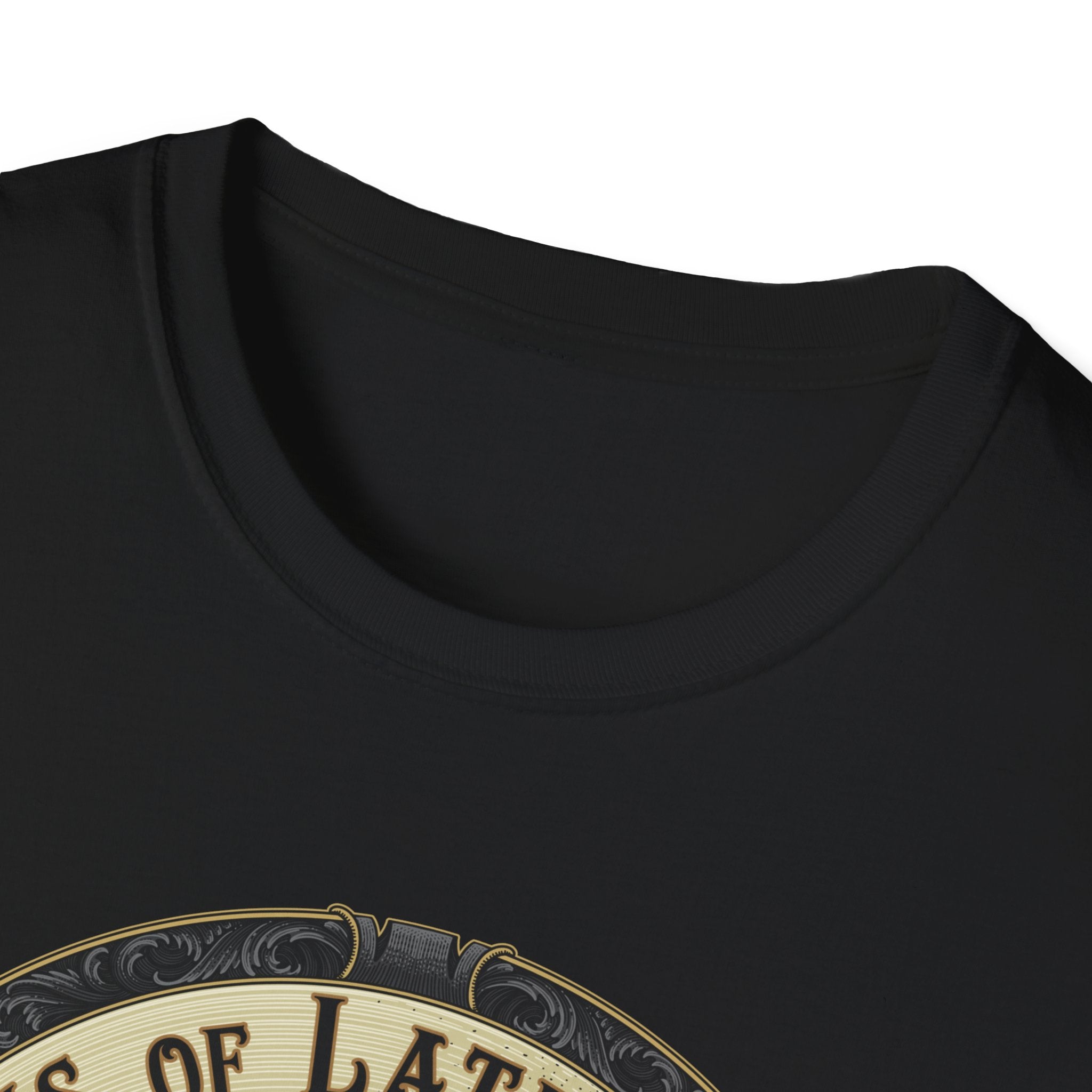 Laws of Latin Sleek Black Tee