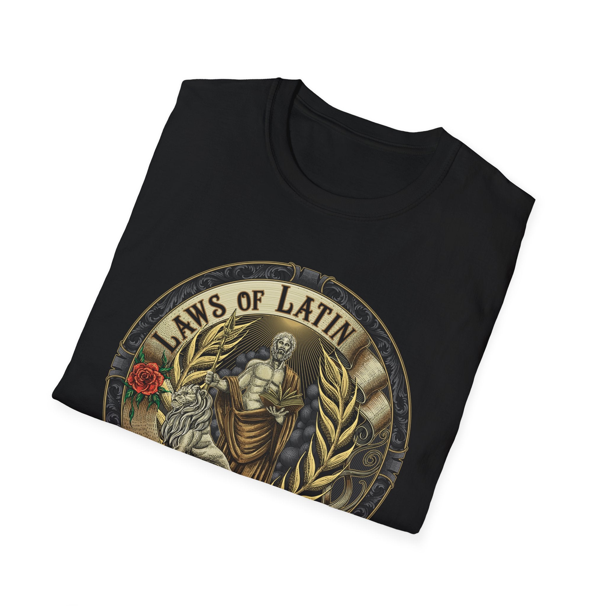 Laws of Latin Sleek Black Tee